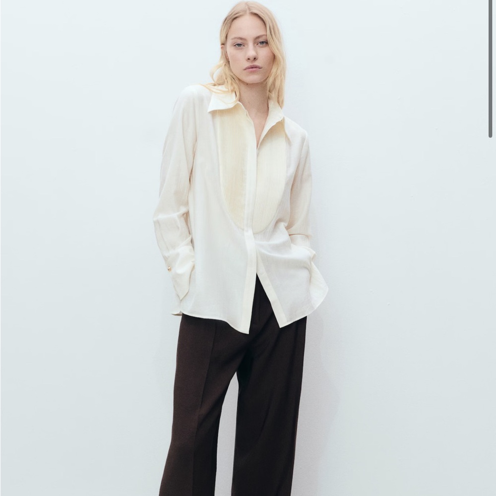 Mango Cream Dress Shirt